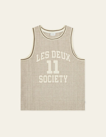 Woven Check Tank Top