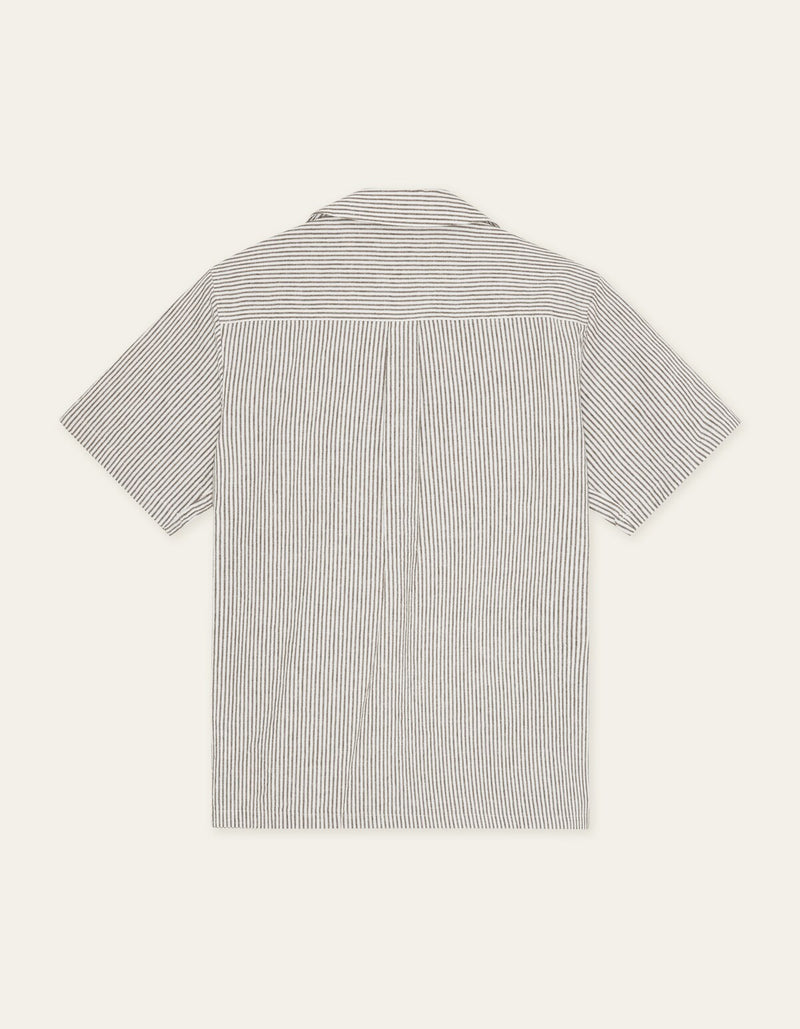 Lukas Stripe Cotton Linen SS Shirt
