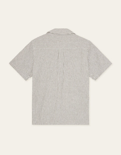 Lukas Stripe Cotton Linen SS Shirt