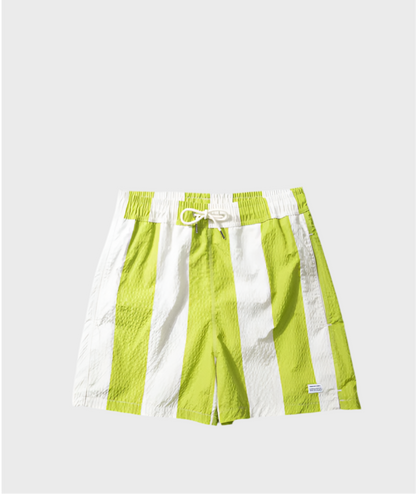 Seersucker Green Stripes Swimshorts