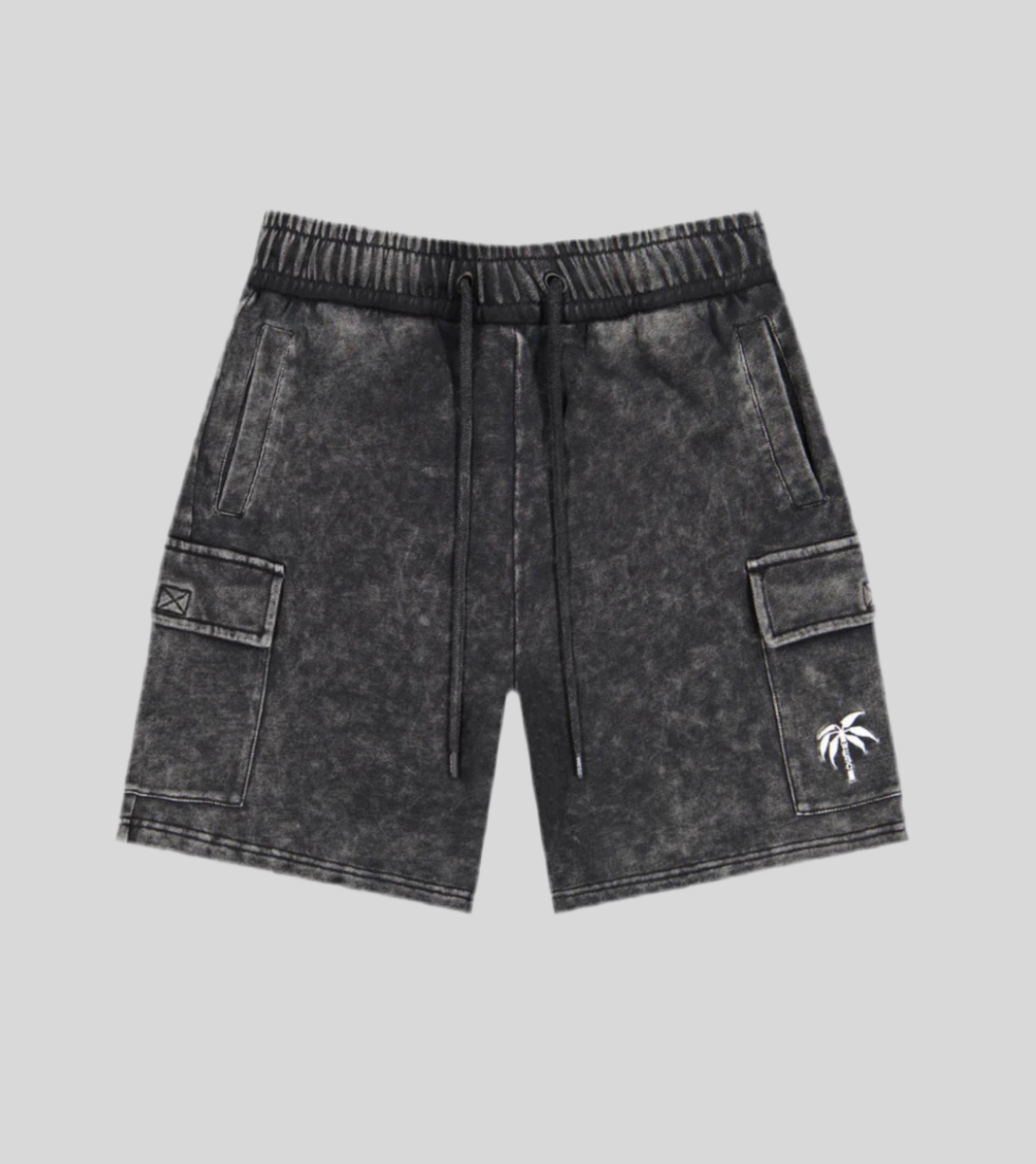 Marly Cargo Shorts Enzyme Washed Palm Logo
