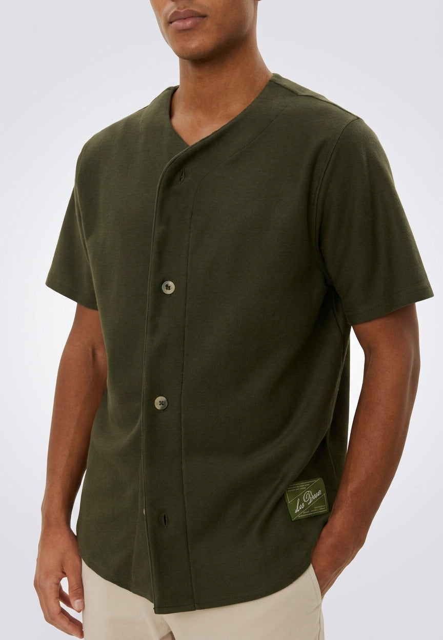 Barry Baseball Shirt Forest Green