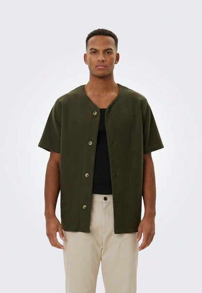 Barry Baseball Shirt Forest Green
