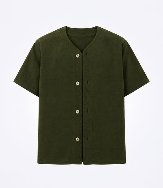 Barry Baseball Shirt Forest Green