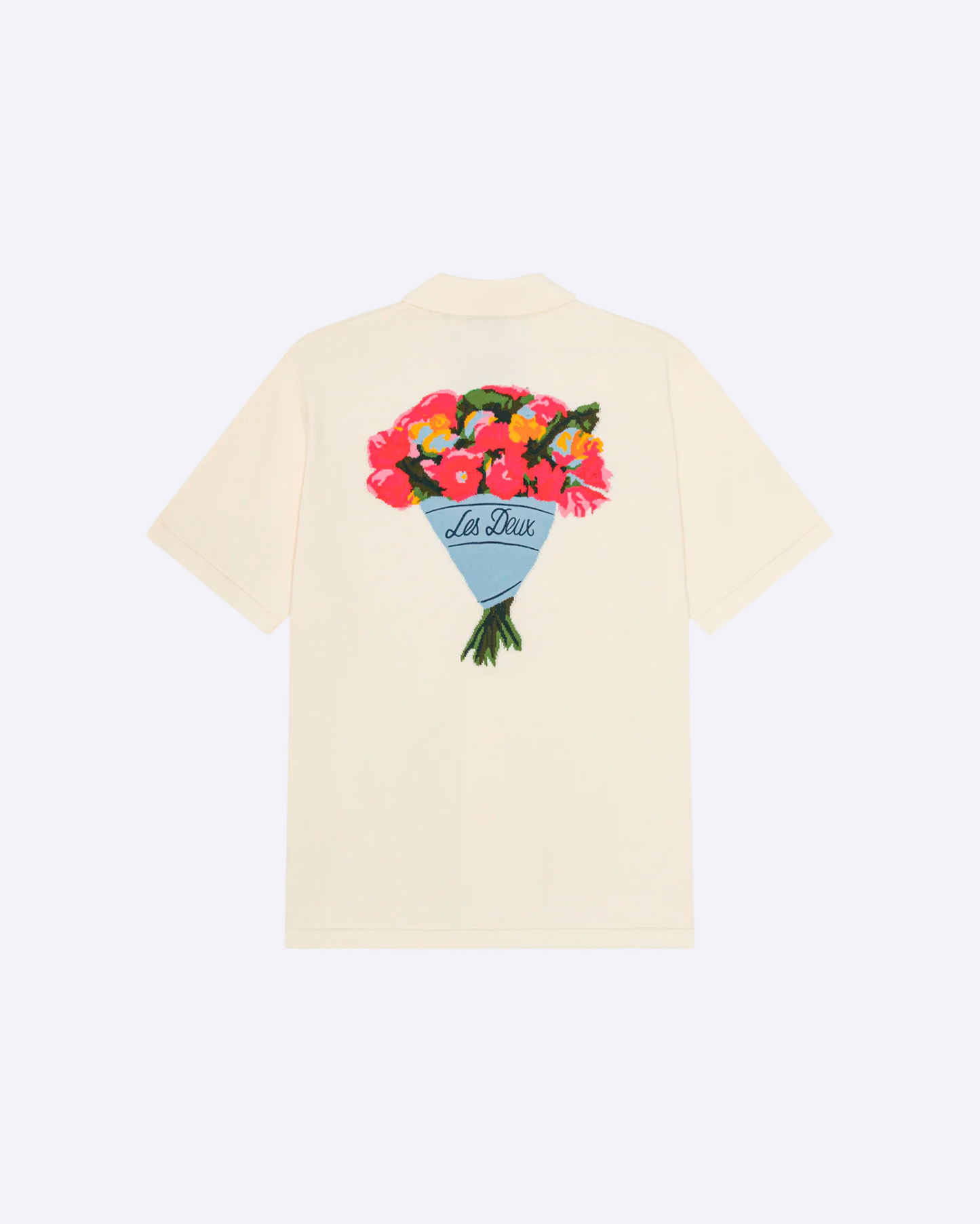 Bouquet Knitted SS Shirt Eggnog White