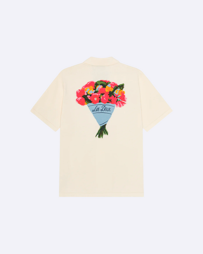 Bouquet Knitted SS Shirt Eggnog White
