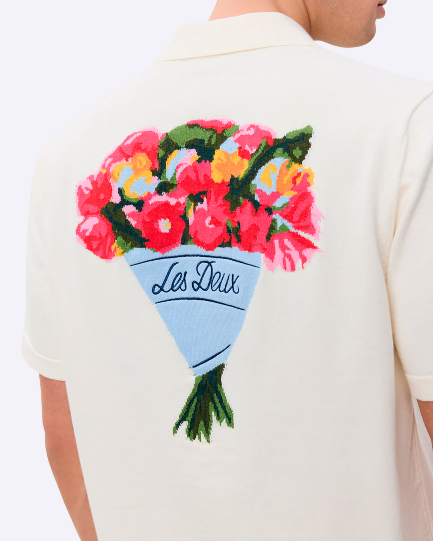 Bouquet Knitted SS Shirt Eggnog White