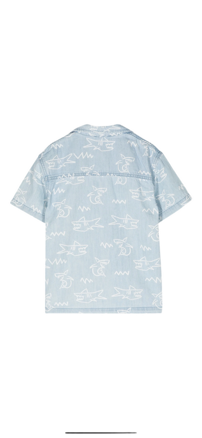 Camisa De Mezclilla Con Estampado