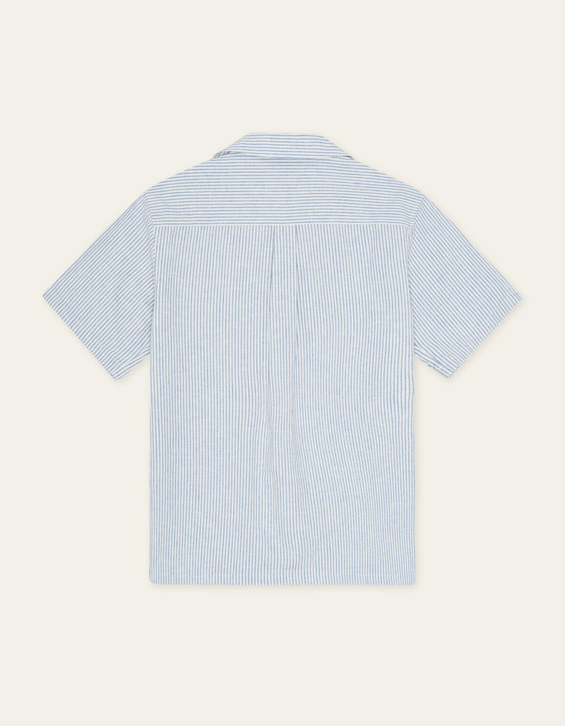 Lukas Stripe Cotton Linen SS Shirt