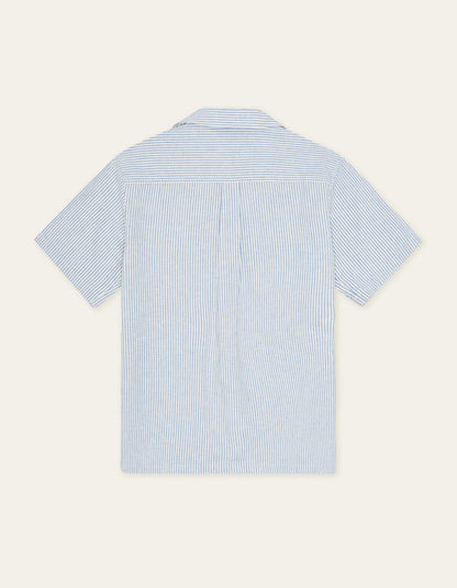 Lukas Stripe Cotton Linen SS Shirt