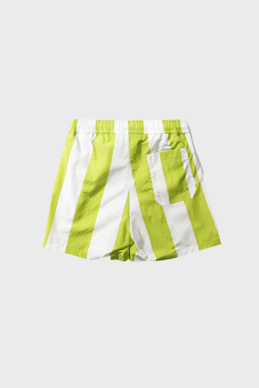 Seersucker Green Stripes Swimshorts