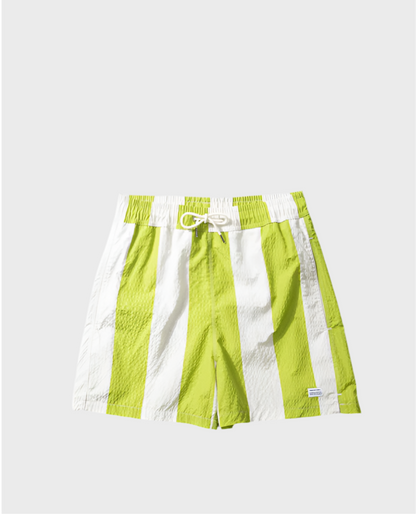 Seersucker Green Stripes Swimshorts