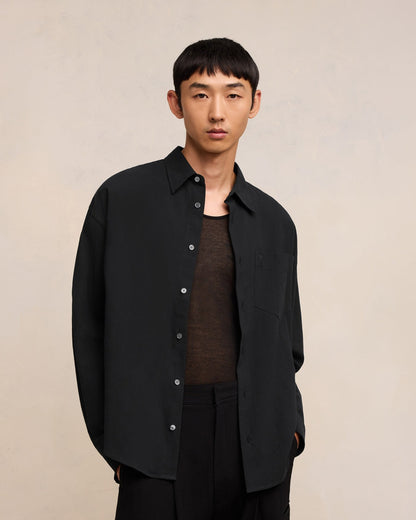 Boxy L/S Black Shirt