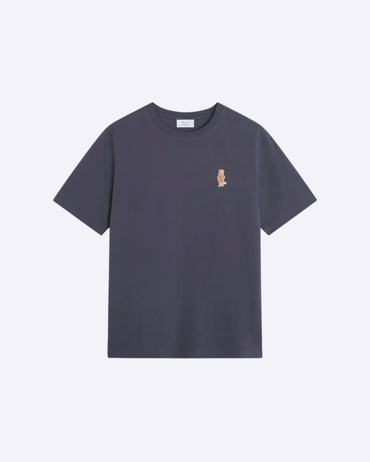 Dressed Fox Embroired T-Shirt -Grey