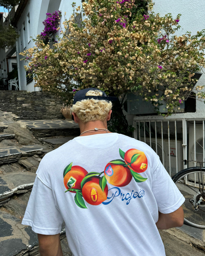 Peach Tee White
