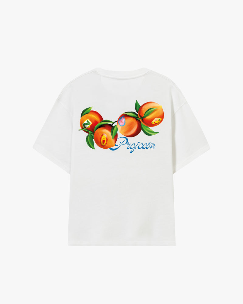 Peach Tee White