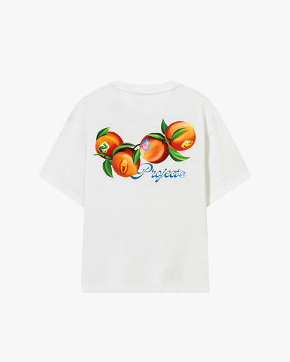 Peach Tee White