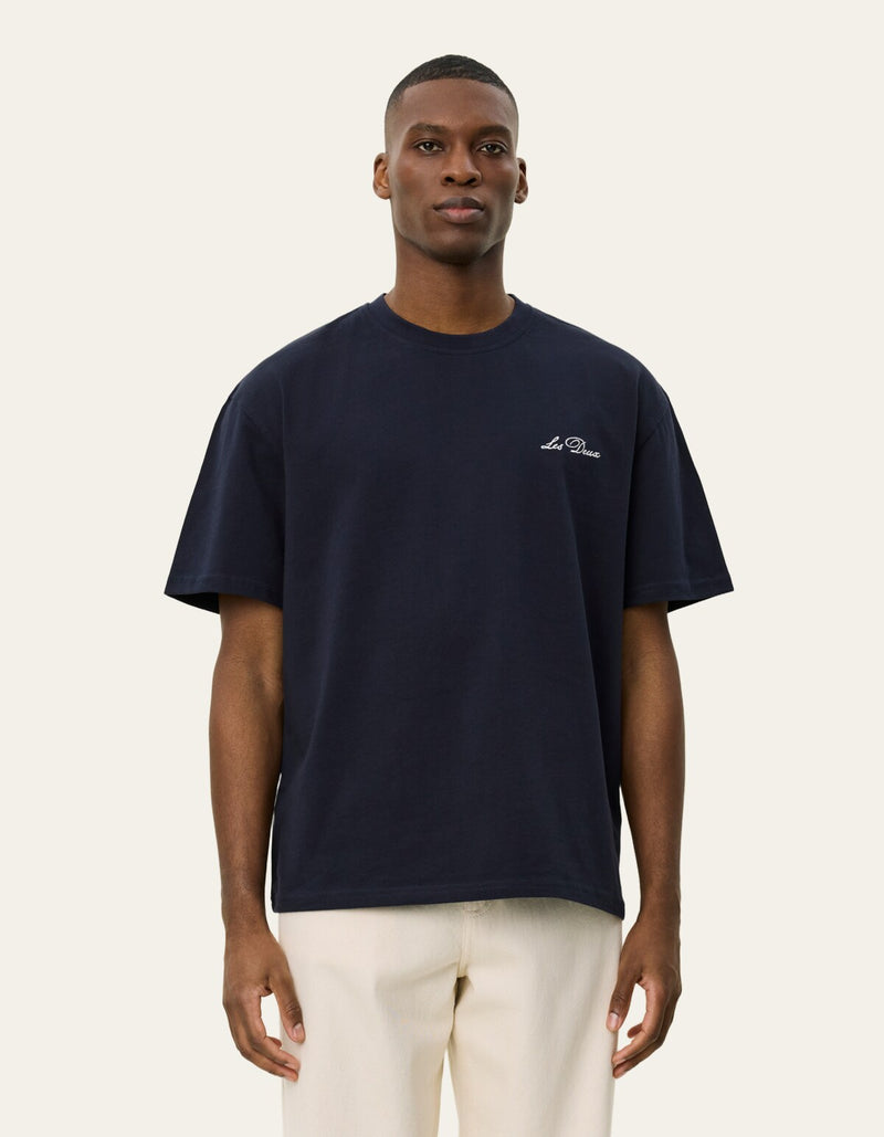 Crew T Shirt Dark Navy White