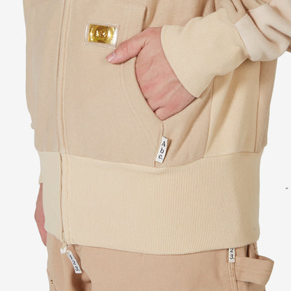 Abc. 123. Tri-Tone Zip Up Hoodie
