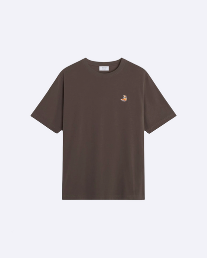 Embroidered T-Shirt - Brown Beluga