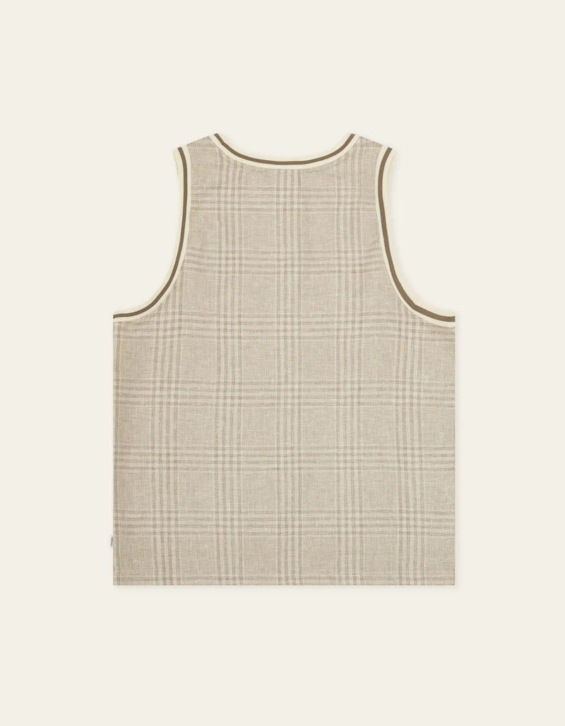 Woven Check Tank Top