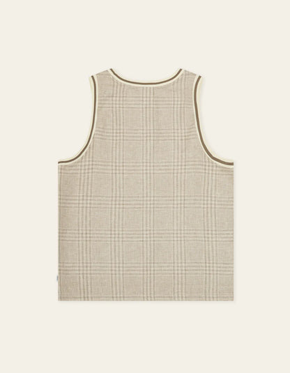 Woven Check Tank Top