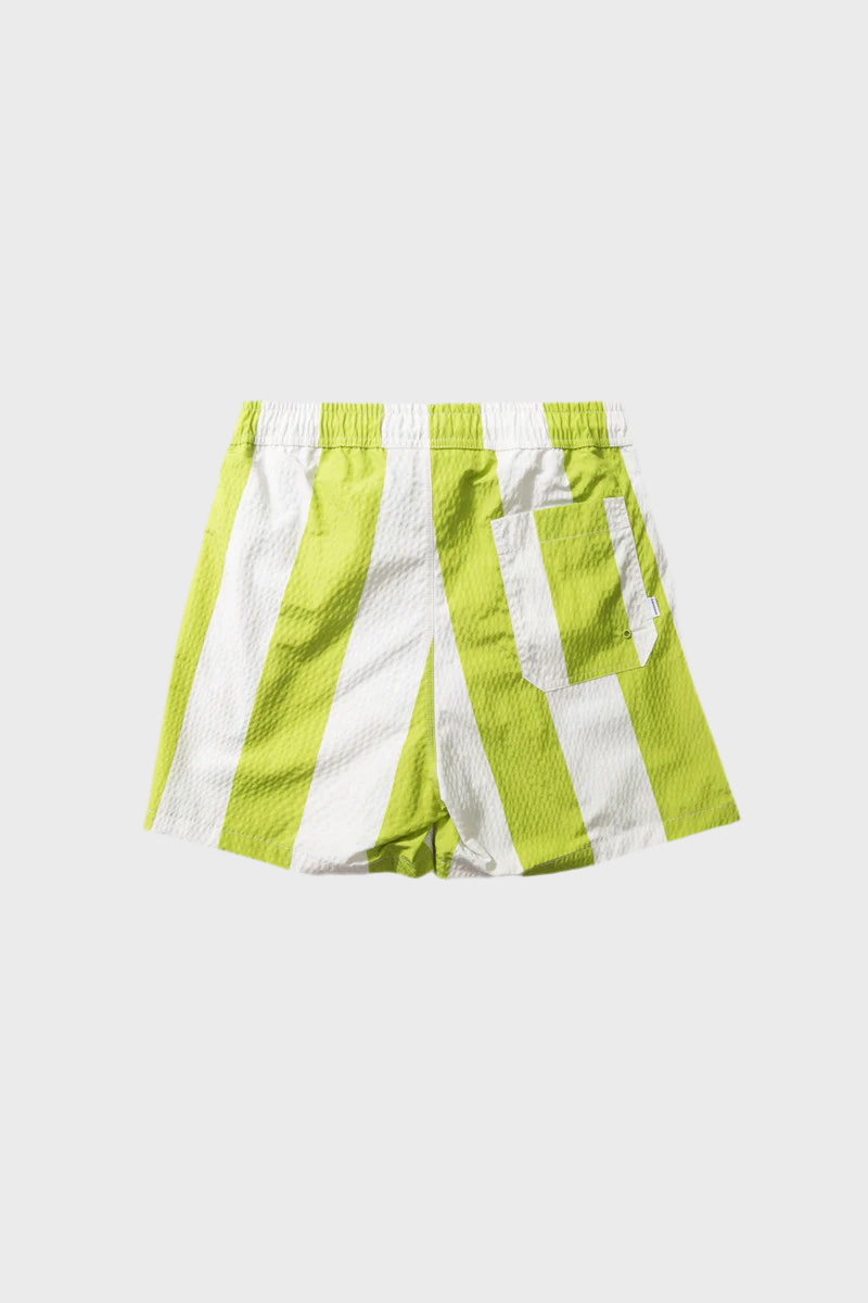 Seersucker Green Stripes Swimshorts