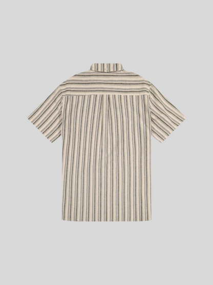 Oden S/S Shirt Yarn Dye Mini Vertical Stripe