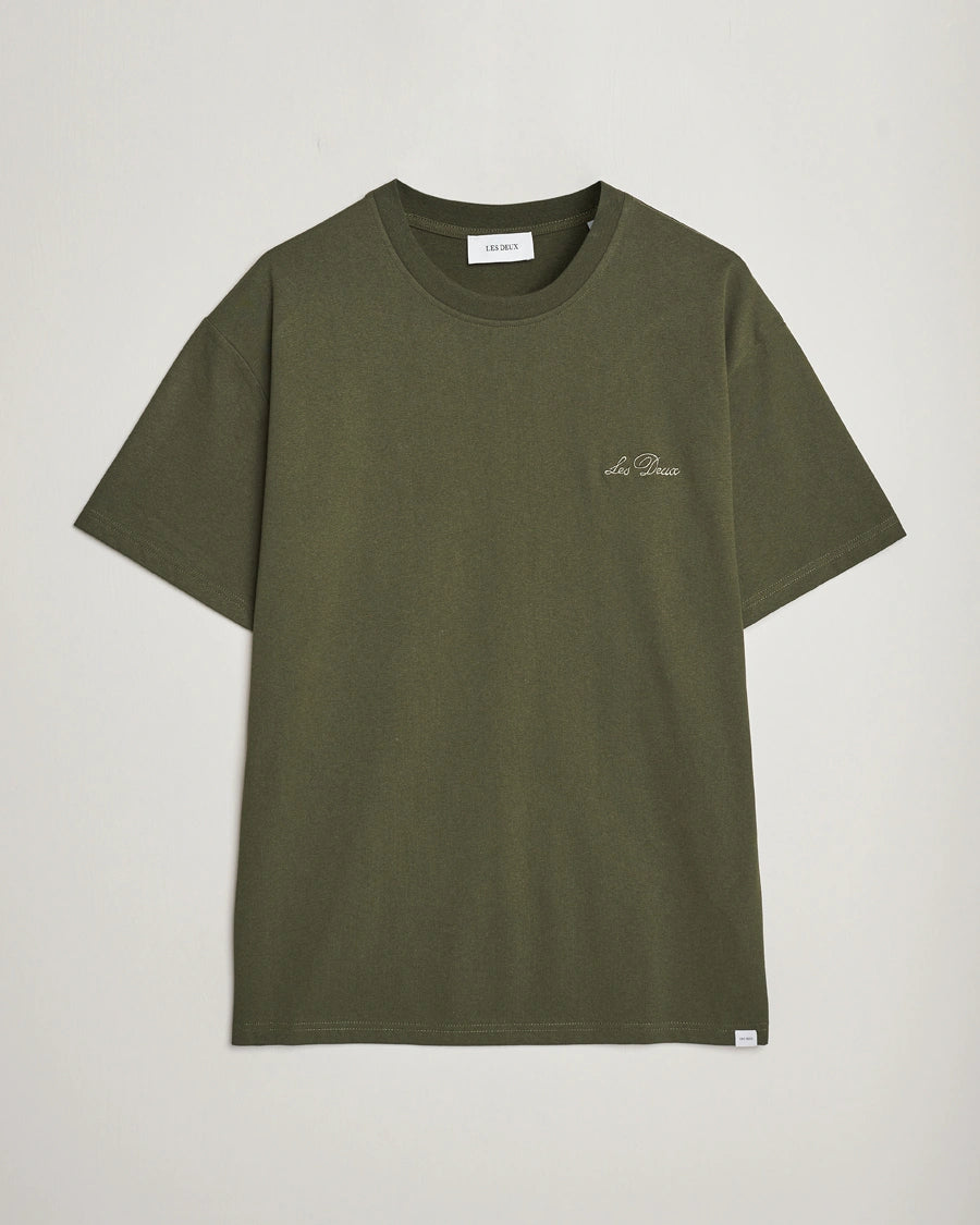 Crew T-Shirt Green/Light Ivory