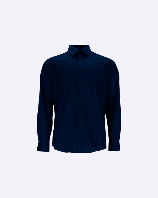 Four-Way-Stretch Shirt- Navy