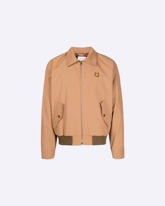 Harrington Jacket With Fox Head patch Beige
