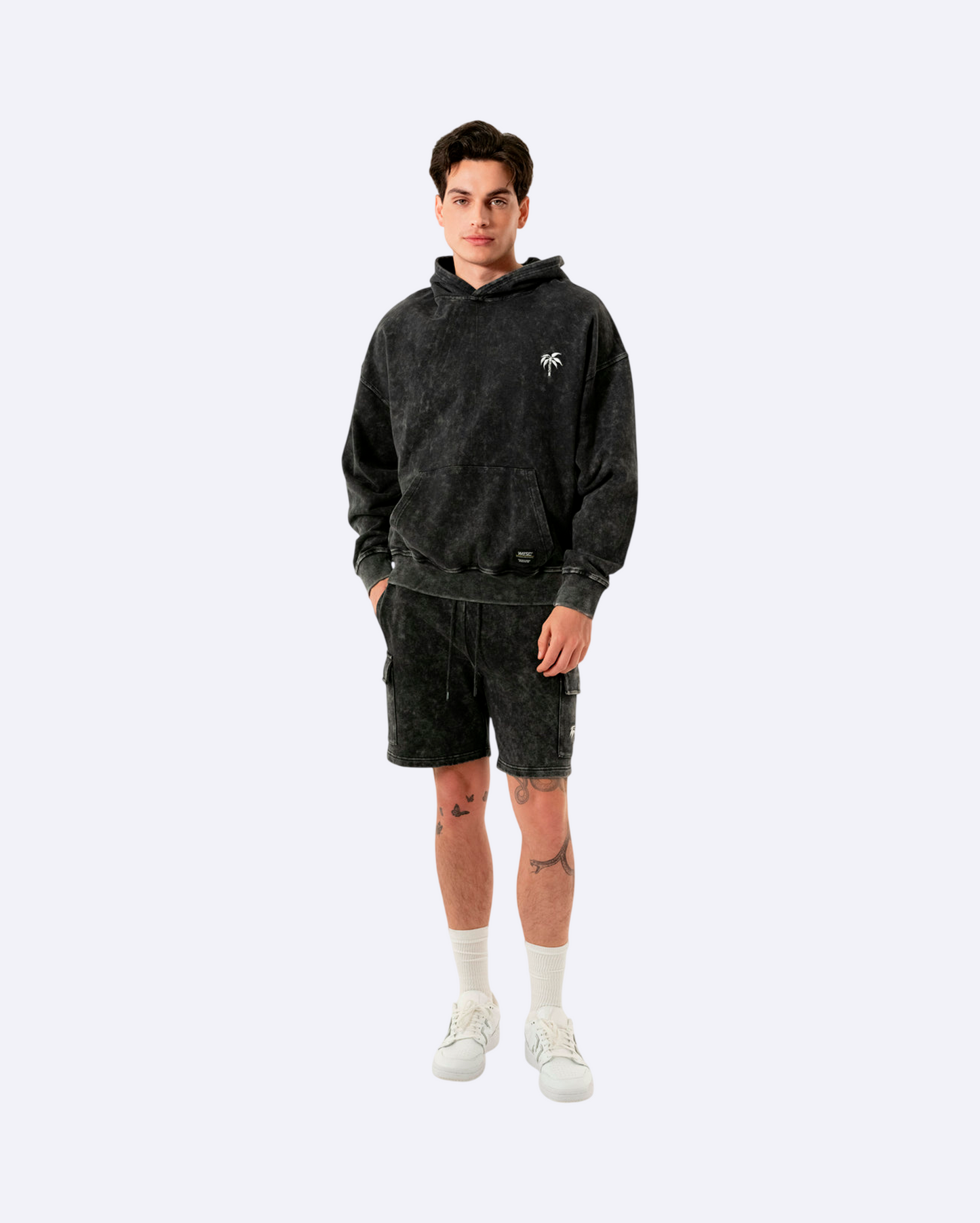 Hoodie Enzyme Washed Palm Logo