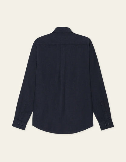 Konrad Cotton Linen Shirt Dark Navy
