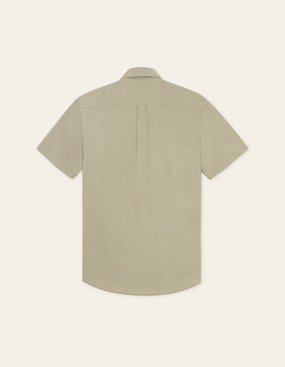 Konrad Cotton Linen SS Shirt Laurel Oak Sand