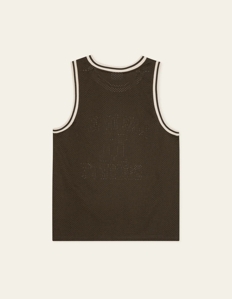Silas Mesh Tank Top Turkish Coffee Brown