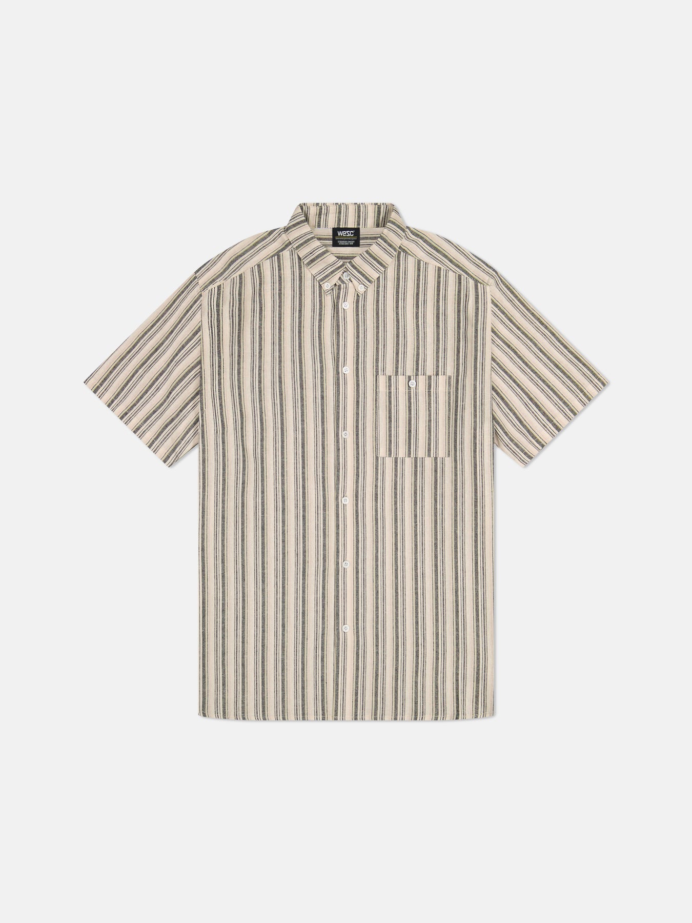 Oden S/S Shirt Yarn Dye Mini Vertical Stripe
