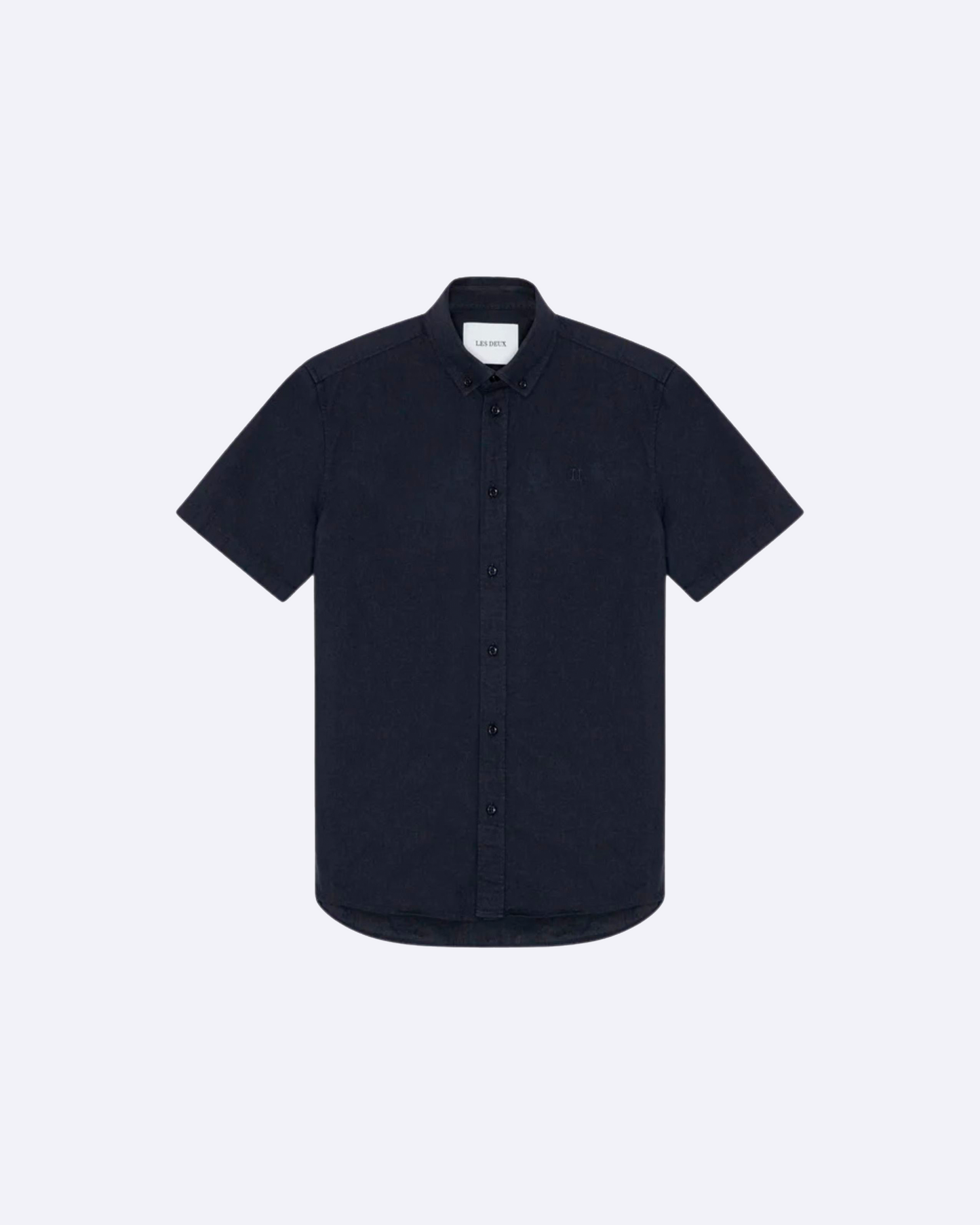 Konrad Cotton Linen SS Shirt Dark Navy