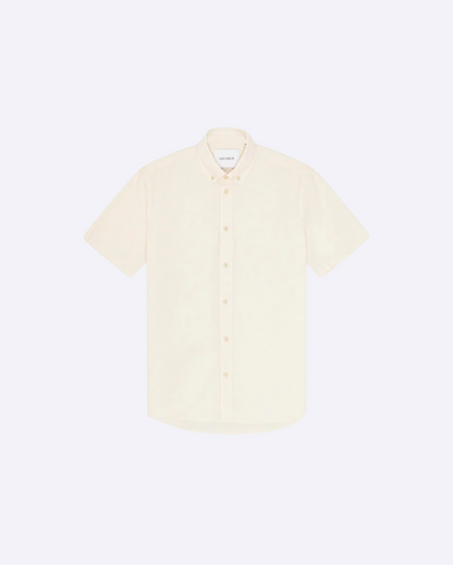 Konrad Cotton Linen SS Shirt Eggnog White