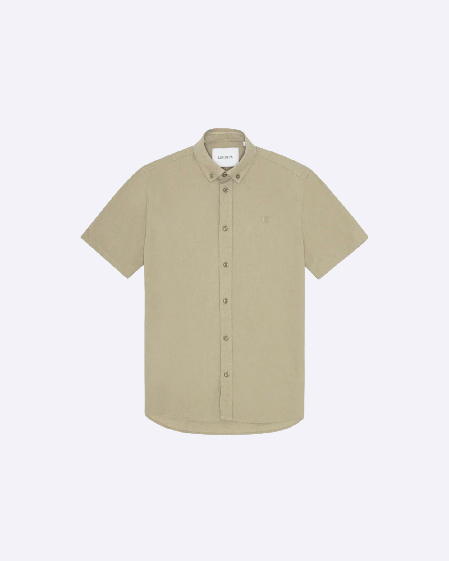 Konrad Cotton Linen SS Shirt Laurel Oak Sand