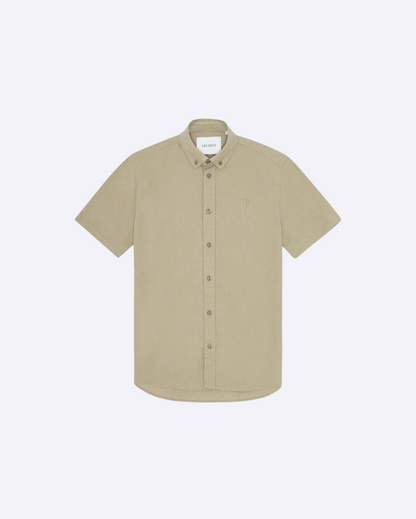 Konrad Cotton Linen SS Shirt Laurel Oak Sand