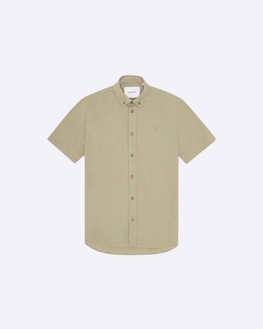 Konrad Cotton Linen SS Shirt Laurel Oak Sand