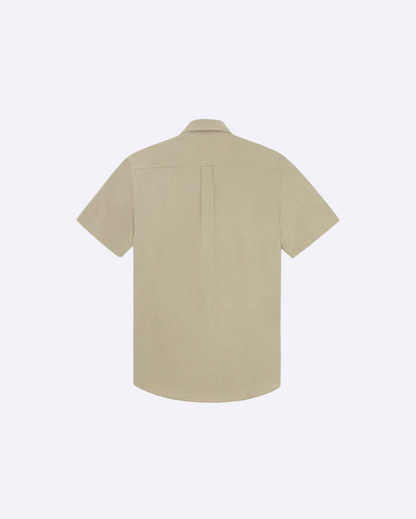 Konrad Cotton Linen SS Shirt Laurel Oak Sand