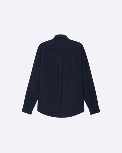 Konrad Cotton Linen Shirt Dark Navy