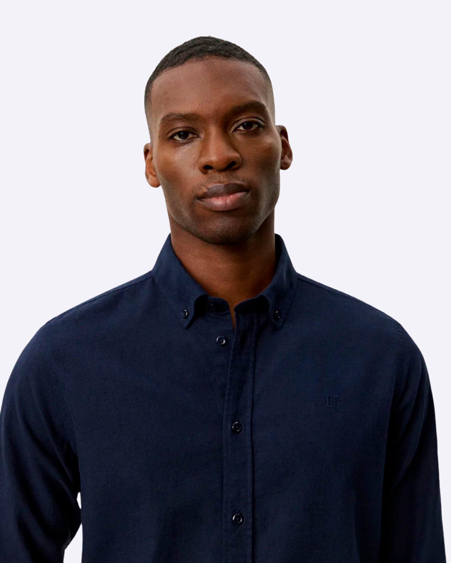 Konrad Cotton Linen Shirt Dark Navy