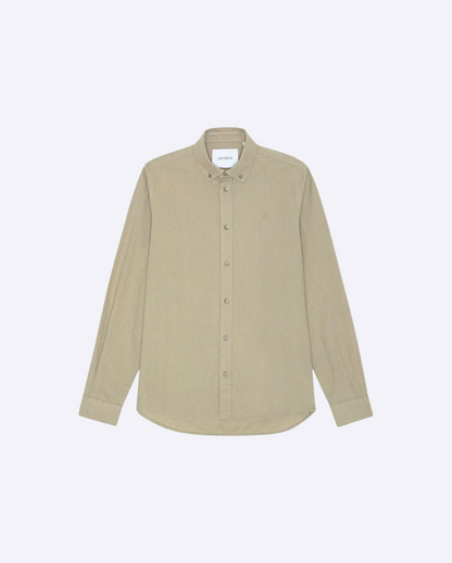 Konrad Cotton Linen Shirt Laurel Oak Sand