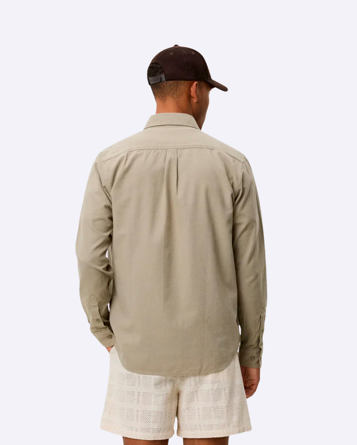 Konrad Cotton Linen Shirt Laurel Oak Sand