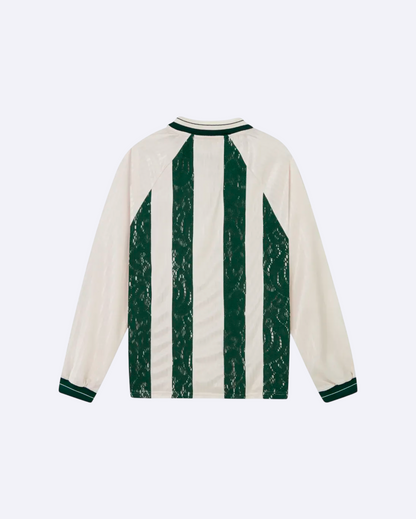 Lace Football Long Sleeve Green