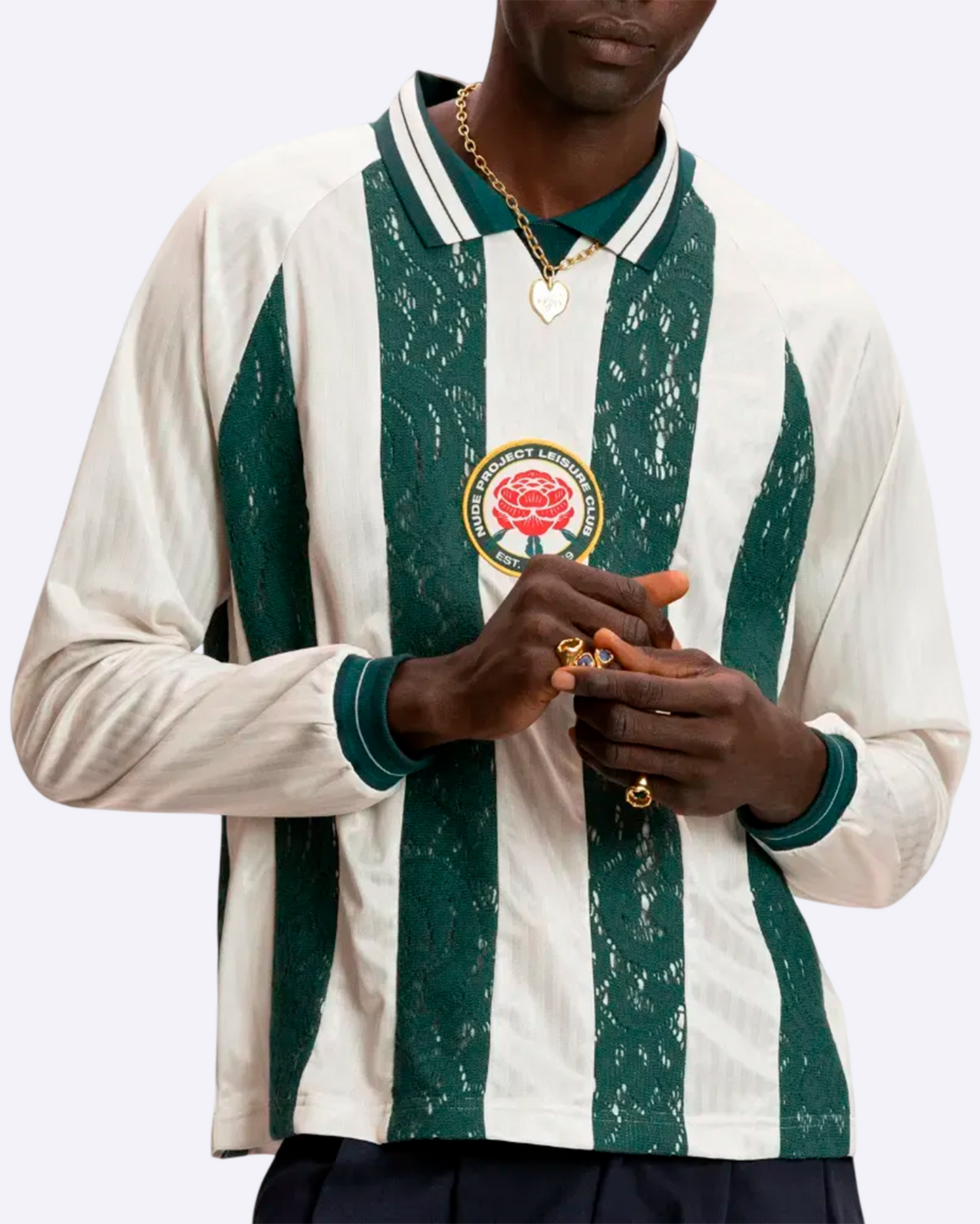 Lace Football Long Sleeve Green