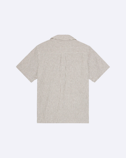 Lukas Stripe Cotton Linen SS Shirt
