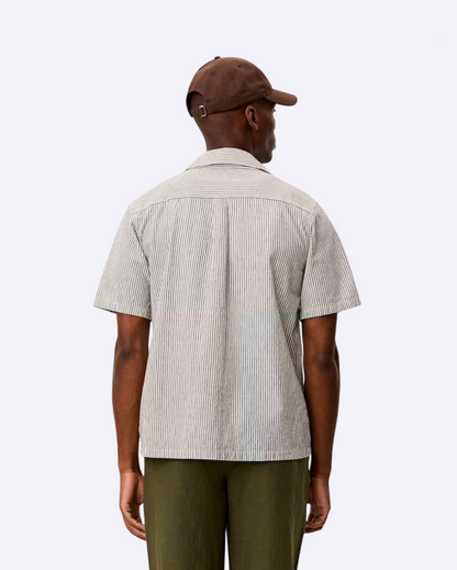 Lukas Stripe Cotton Linen SS Shirt